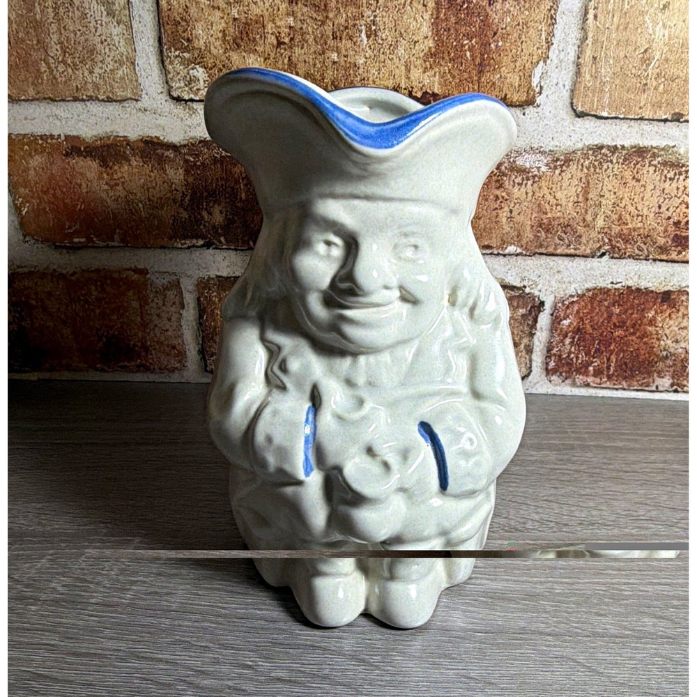 VTG Pfaltzgraff Yorktowne Toby Character Jug Pitcher #418 Blue Gray USA